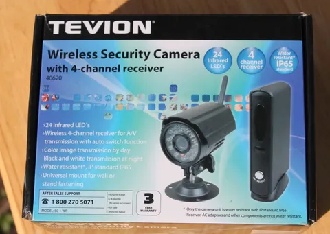 Tevion Wireless Security Camera With 4 Channel Receiver