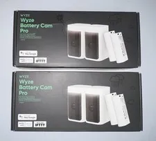 Wyze Battery Cam Pro 2 Pack Wireless 2k HD Color Night Spotlight - 2 Packs