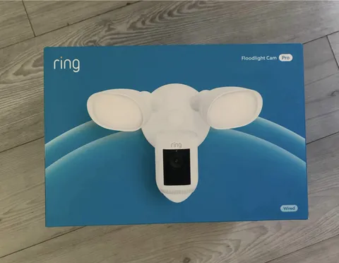 Ring Floodlight Cam Pro Wired with Retinal 2k Quality BRAND NEW MSRP $230