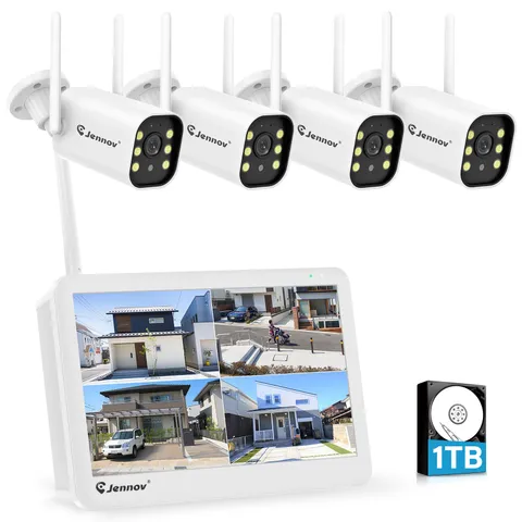 Wireless 10CH NVR 5MP WIFI Security Camera System Kit 2 Way Audio AI Detection