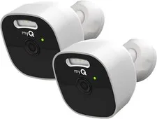 myQ Outdoor Battery Camera 2K Camera Color Night Vision Spotlight Motion Alerts