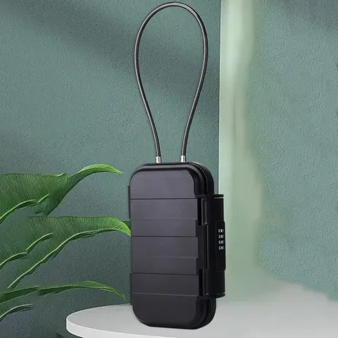 Outdoor Portable Storage Box with 4-Digit Combination Lock and Cable Security
