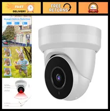 8MP 4K Outdoor PoE Turret Camera, H.265 Security Dome, 80ft Night Vision, 105° W
