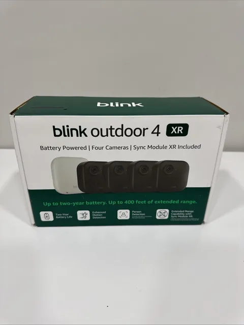 Blink Outdoor 4 XR , 4 Camera System w/Sync Module Included - New Sealed