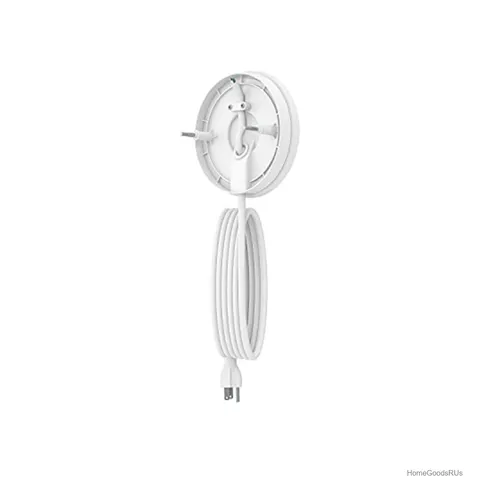 Plug-In Mount for Floodlight Cam White 20ft Cable 100-120V Weather Resistant