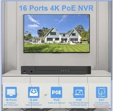 Vonnision Panoob 4K 16CH PoE NVR Network Video Recorder NTSC NVR3216-P16