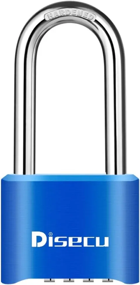 Disecu® 4 Digit Heavy Duty Combination Lock 2.5 Inch Long Shackle Outdoor