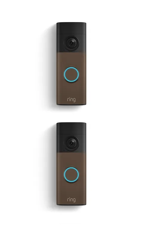 2 Pack Ring Battery Doorbell Retinal 2K (Newest Model) 2nd Gen Matte Mocha NEW