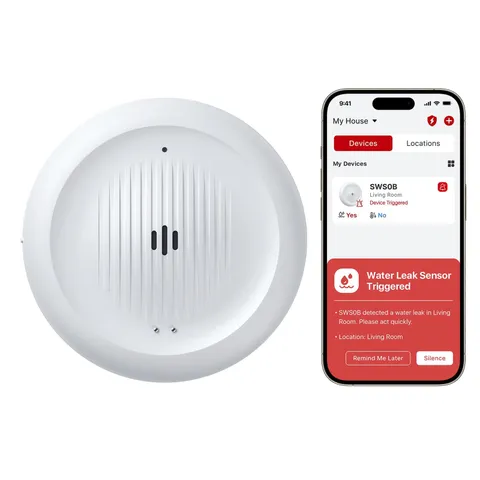X-Sense Wi-Fi Water Leak Detector for Home - Smart 2-in-1 & White