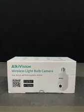 Alkivision 2K Light Bulb Security Cameras Wireless Outdoor - 2.4G Hz 360° Motion