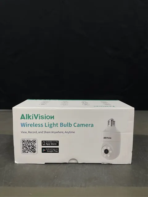 Alkivision 2K Light Bulb Security Cameras Wireless Outdoor - 2.4G Hz 360° Motion