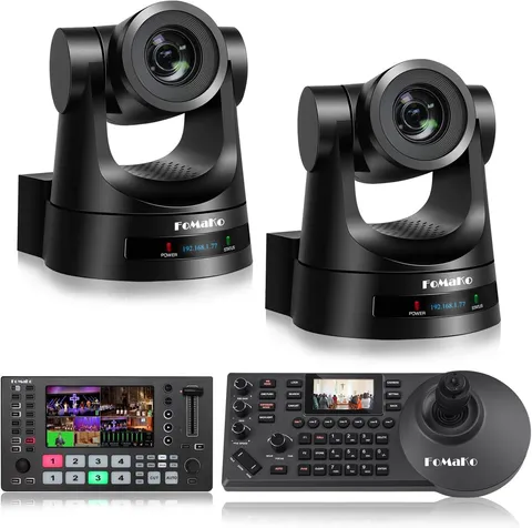 PTZ 20X Optical Zoom Camera Bundle, AI Auto Tracking Gen 3,HDMI Video Mixer Swit