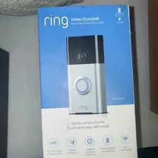 Ring Doorbell Video Satin Nickel Camera in Box w/ Manual