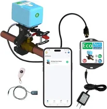 EVC400-MW-WLS1M Bulldog Matter WiFi Valve Robot with Wired Leak Sensor, Smart Wa