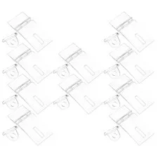 10 Sets Acrylic Clear Hinge Lock for Cabinets and Display Boxes - Transparent