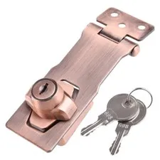 Keyed Hasp Locks Twist Knob Keyed Locking Hasp Safety Packlock Clasp Hasp Lock