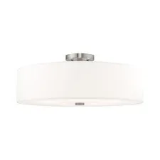 Livex Lighting 52142-91 5 Lt Brushed Nickel 22"L x 22"W x 9"H,