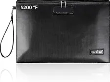 Fireproof Document Bag with Lock, Waterproof Storage Pouch 14.2" x 10