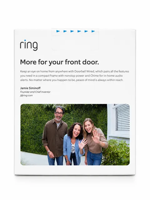 Ring - Wi-Fi Smart Video Doorbell - Wired with Chime - Black