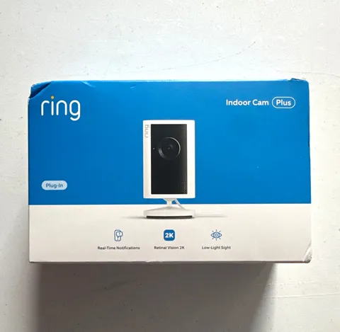 Ring Indoor Cam Plus 2K Wi-Fi Plug-In Indoor Security Camera, Motion, Alexa