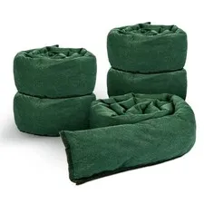 5 Pcs Water Barrier 5 ft x 6.5 Inch Flood Barriers for Home Reusable...