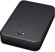 Personal Safe W/ Key Lock & Security Cable 9.5 x 6.5 x 1.8-Inch Black