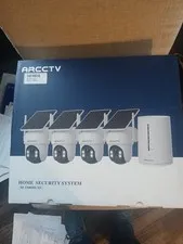 ARCCTV 4-Camera Solar Security System Wireless Wi-Fi Outdoor CCTV Kit Audio