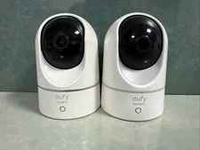 Eufy Wired Indoor Cam 2K Pan & Tilt  Security Cameras (T8410X) (2 Camera Lot)