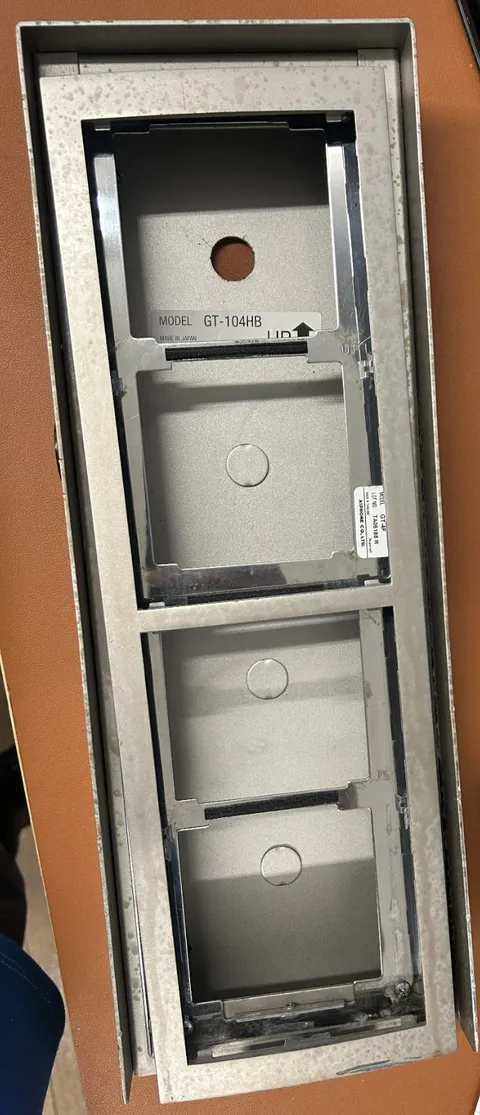 aiphone GT-104HB & GT-4F intercom module mounting box, front frame - USED (# 20)