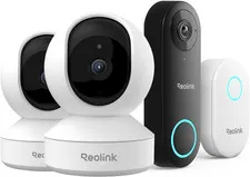 Doorbell Camera with 2 Pcs 4MP Indoor Camera Bundle, Plug-In Wifi Connection, 2