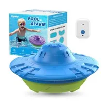 Pool Alarm with Indoor Receiver, 110dB Ultra Loud Floating Alarm for Inground...