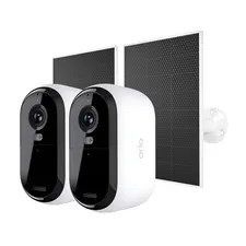 Arlo Essential Camera 2K (3Rd Gen), 2-Pack plus 2 Solar Panel Chargers
