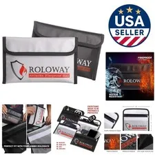 Compact Fireproof Bag for Cash & Passports - 5x8 In, 2-Pack Protection