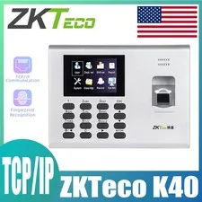 ZKteco K40 TCP/IP USB Biometric Fingerprint Time Attendance System With Battery