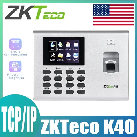 ZKteco K40 TCP/IP USB Biometric Fingerprint Time Attendance System With Battery