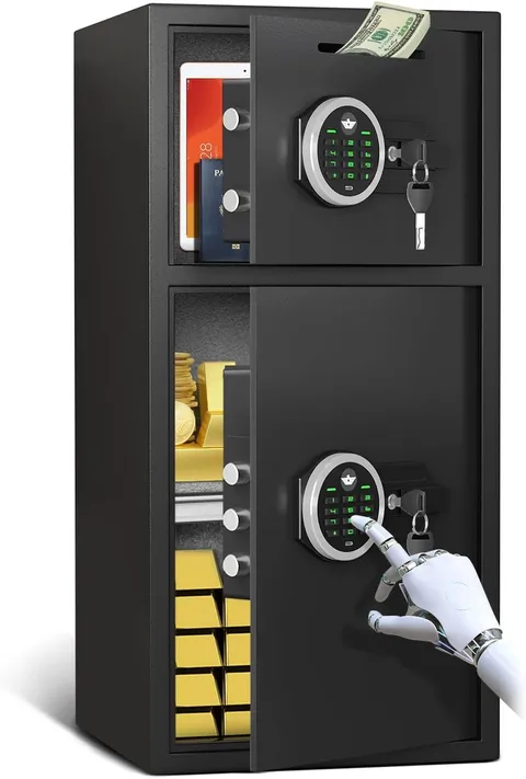 6.0 Cubic Extra Large Home Safe Box, Digital Home Security Safe Box with Shelf