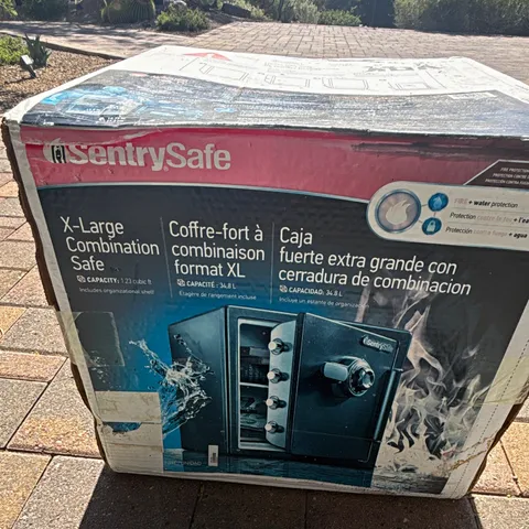 SentrySafe X-Large SFW123CS Combination Fire/Water Safe w/ Shelves Black