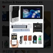 Smart Video Doorbell Intercom System 7" LCD Touch Wi-Fi 1080P RFID Remote Unlock