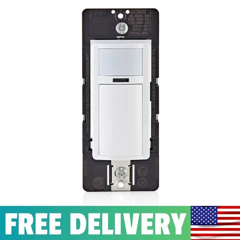 Motion Sensor Light Switch, Motion Activated, Auto-On/Auto-Off Or Manual-On, 2A,