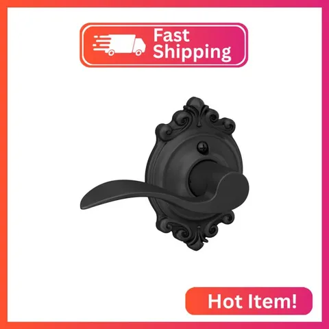 SCHLAGE Accent Non-Turning Dummy Door Handle, Right Handed, Matte Black