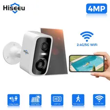 Security Camera Wireless Outdoor, 4MP Recharge Battery Powered Wifi Camera with