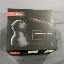 KAMTRON Indoor IP Security Camera 1080p Wi-Fi Alexa Compatible Black 1pk
