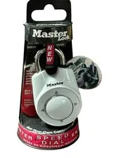 Master Lock Speed Dial Resettable Combination 1500iD Directional Movement White