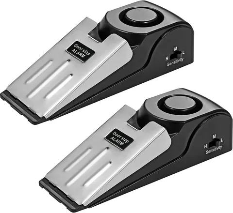 TOWODE Wireless Wedge Door Alarm 120 dB Siren Intruder Alarm System