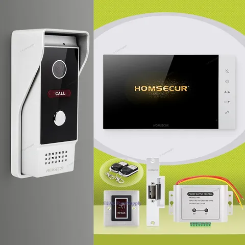 HOMSECUR 7" HD Video Door Phone Call Intercom With Electrical Lock Night Vision