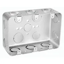1 Pc, 2-1/8 In. Deep, Three Gang Multi Device Switch Box, .0625 Silver 