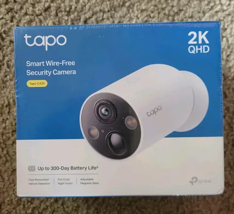 TP-Link 𝗧𝗮𝗽𝗼 MagCam Outdoor Security Camera, 2K, SD/Cloud Storage SEALED