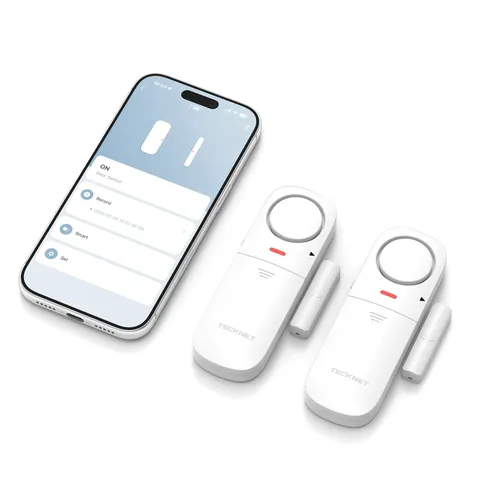 Door Alarms When Opened, 2.4G WiFi Smart Door Sensor Alarm & Chime, App Alert...