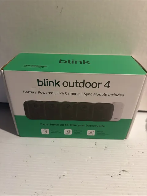 BRAND NEW BLINK Outdoor 4 (4th Gen) 5-Camera Security System w/ Sync Module Core