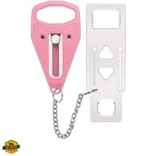Portable Door Lock Extra Security Essential Safety & Privacy Travel Lockdown,...